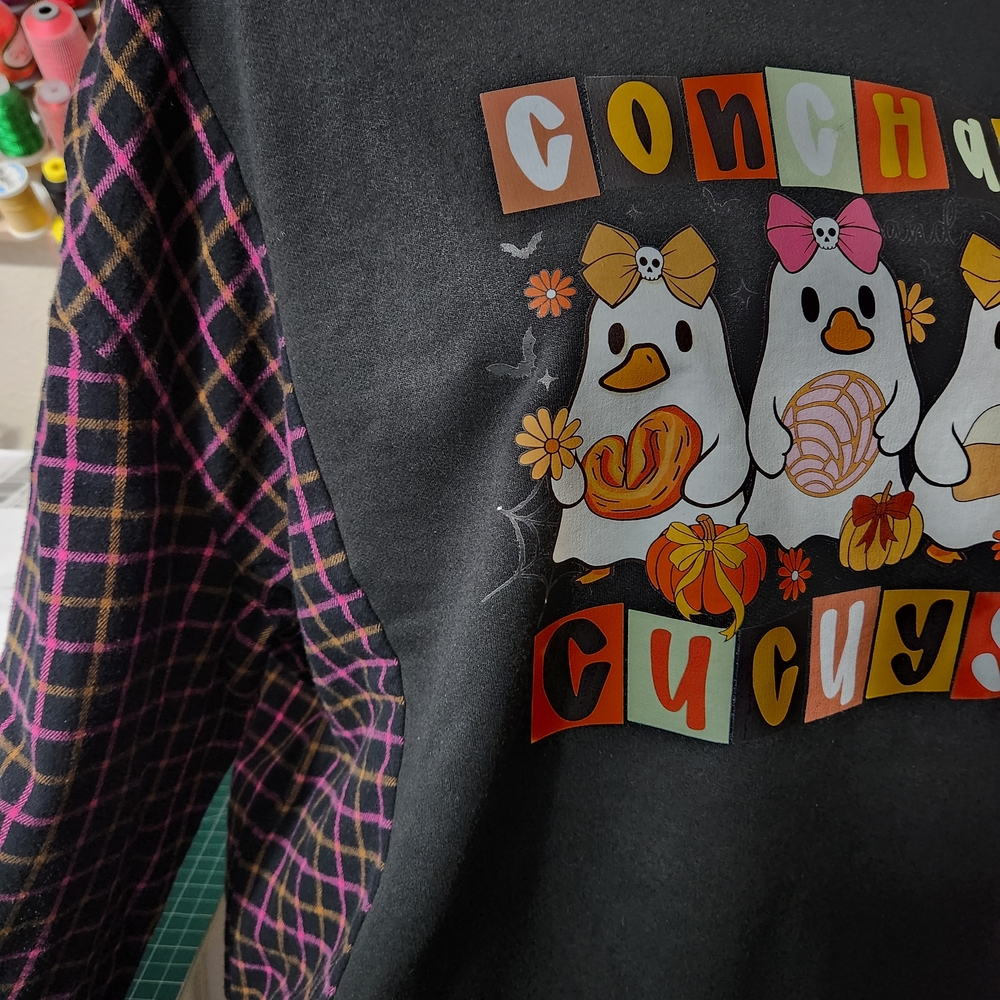 Upcycled Oversized Halloween Sweatshirt - Picture 2 of 5
